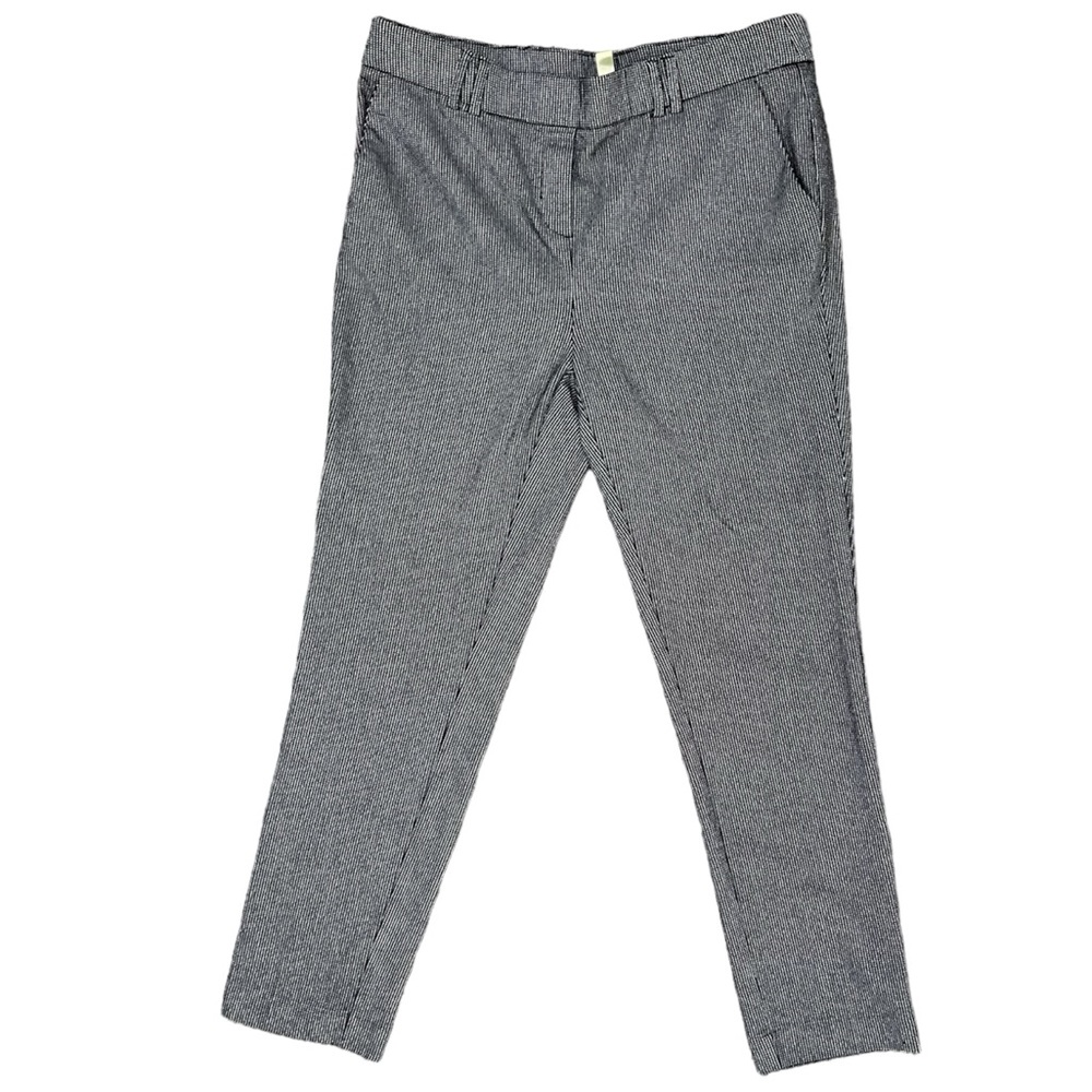 black and white mini plaid stretchy slacks